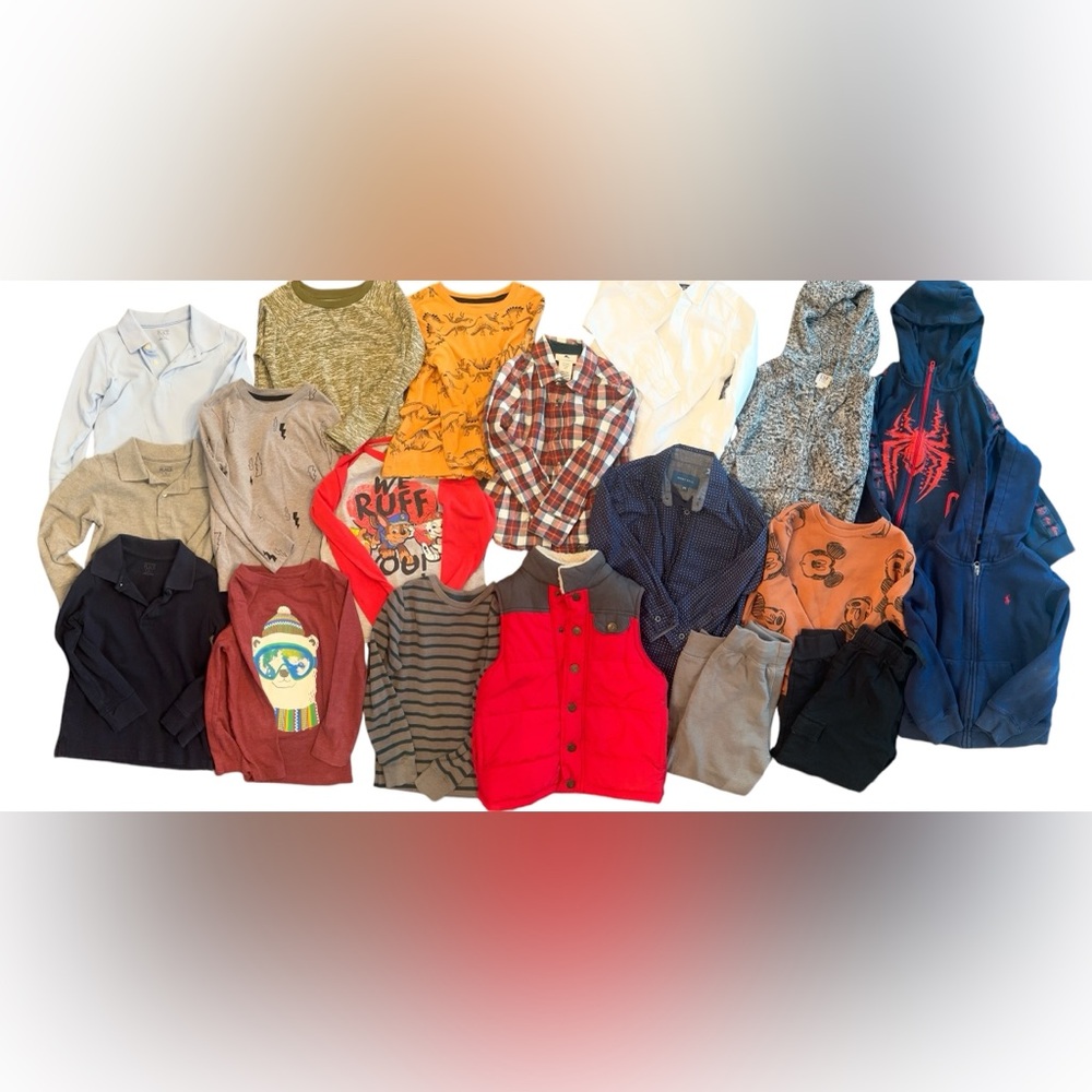 LOT of Boys Fall/winter clothes!!! 5T, 5, 5/6. PRE-LOVED! 19 pieces!!!